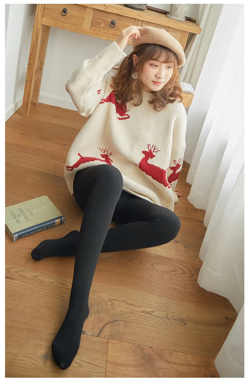 Новые черные бедра живота женские колготки Зимние Колготки Collant Femme эластичные сексуальные колготки Теплые плотные колготки для девочек чулки