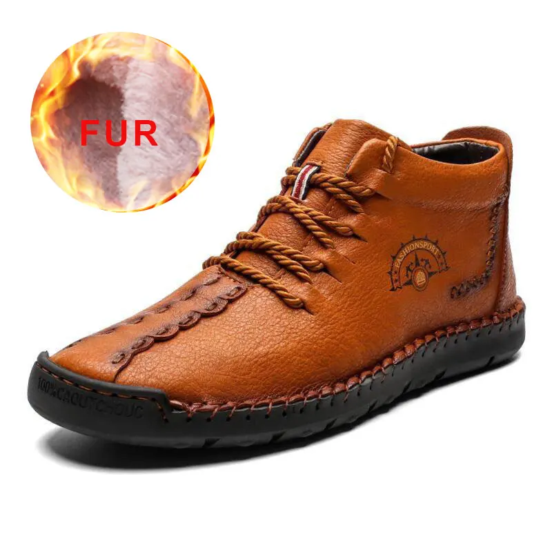 2019 зимние ботинки повседневные мужские меховые теплые высокие защитные мужская