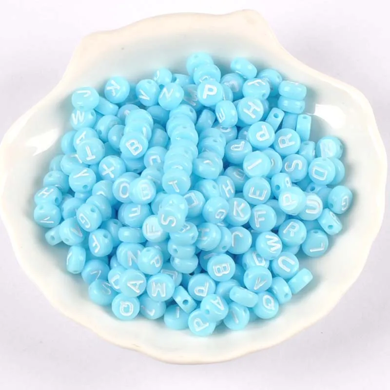 200/400PCs Mixed pink Acrylic Alphabet/Letter Round Beads For Jewelry Making 7mm YKL0805 | Украшения и аксессуары