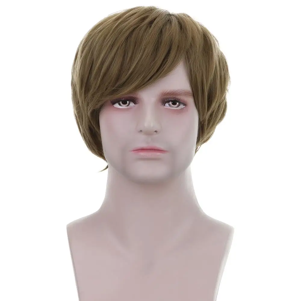 Бесплатная красота 10 дюймов короткие прямые синтетические коричневые волосы