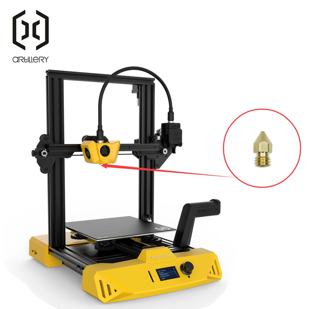 Сопло для 3D-принтера Artillery Hornet 10 шт./0 2/0 3/0 4/0 5/0 6 мм MK8 подходит наполнителя 1 75 -