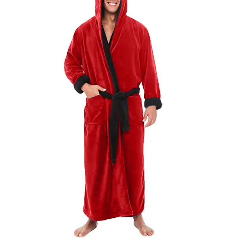 

Men Casual Baggy Plain Bathrobe Bath Robe Dressing Gown Loungewear Sleepwear