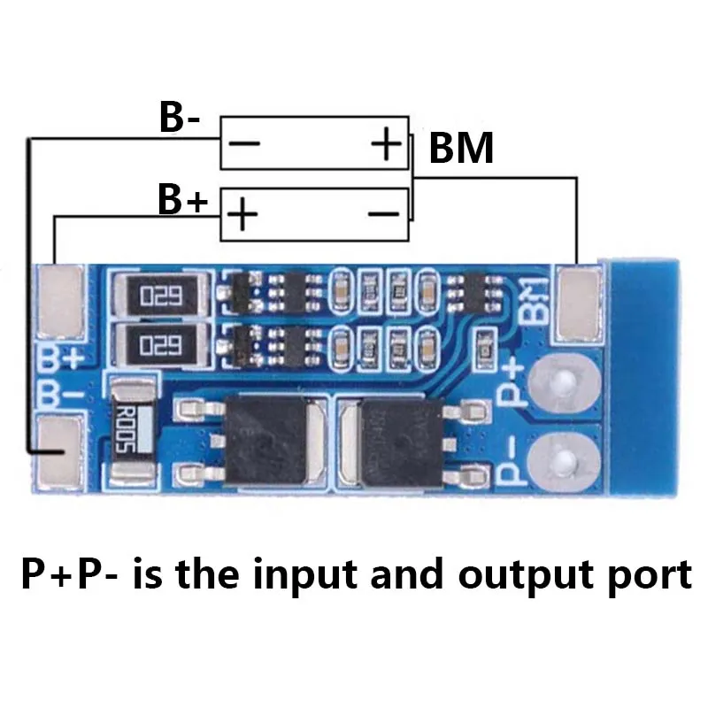 

2S 7.4V 10A 18650 Lithium Battery Protection Board with Balanced Li-ion 8.4V Overcharge and over Discharge Protection