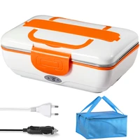 110v 220v 12v 24v heated electric lunch box stainless steel rice food warmer container car home eu plug heating bento box set