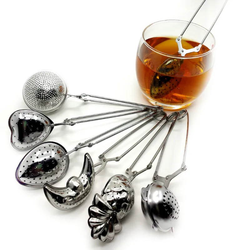 

Handheld Moon Teapot Heart Tea Infuser Stainless Steel Sphere Mesh Strainer Coffee Herb Spice Filter Diffuser Tea Ball 4pc/lot