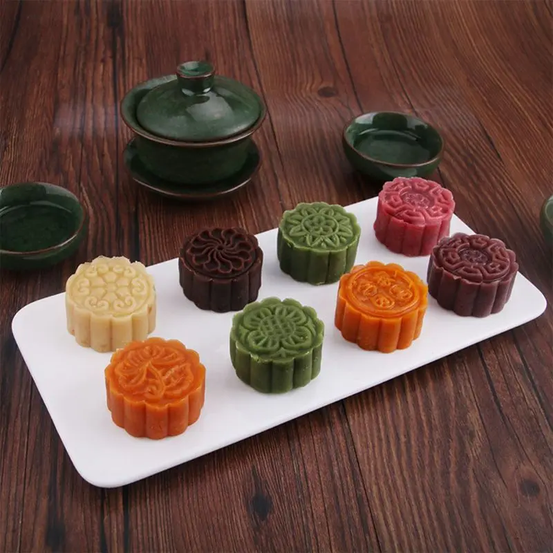 50 г форма для лунного торта 4 марки круглая бочка Mooncake ручная печенья под