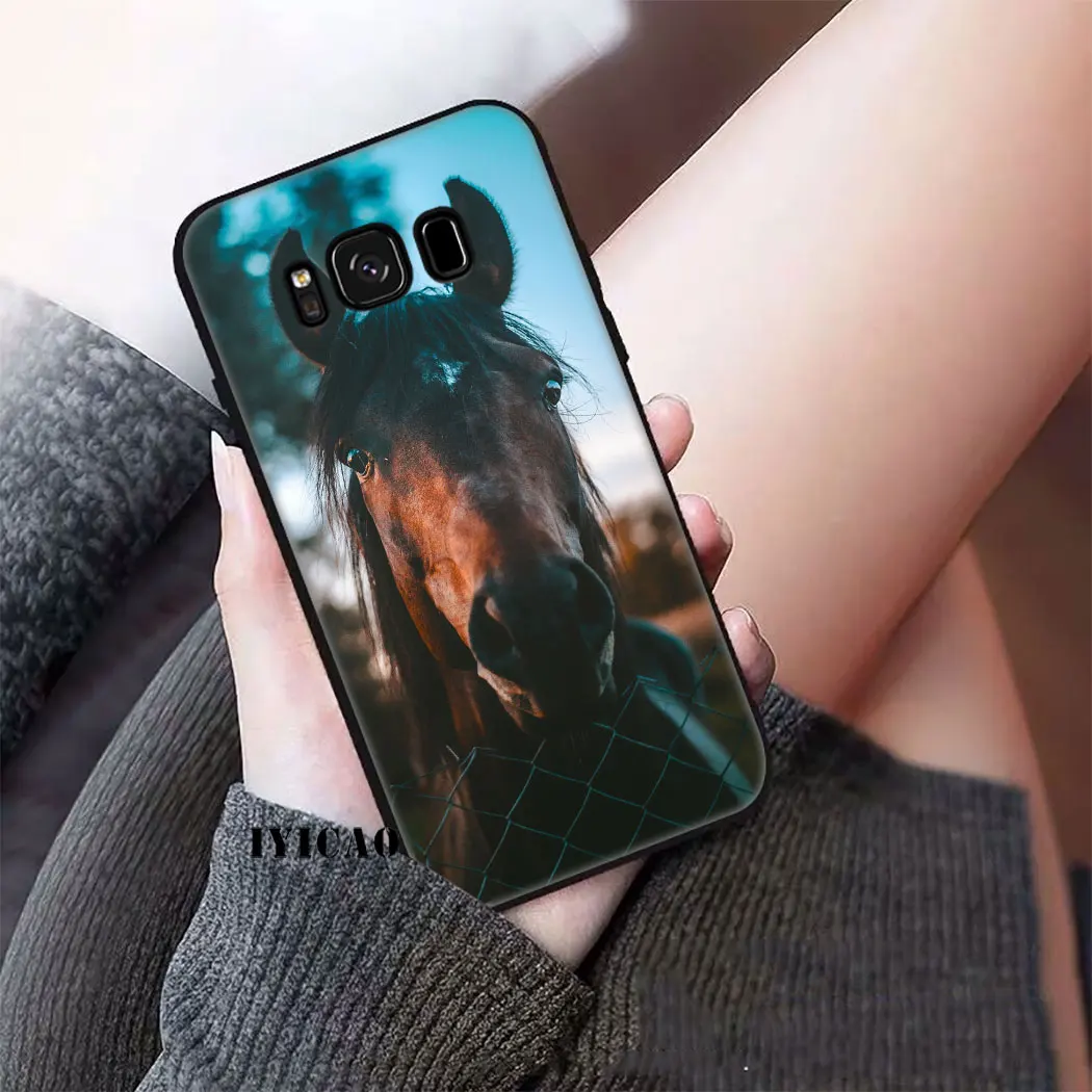 Horse Animal Soft Silicone Case for Samsung Galaxy S20 S10 S9 S8 Plus Lite Ultra S10e S6 S7 Edge Phone |