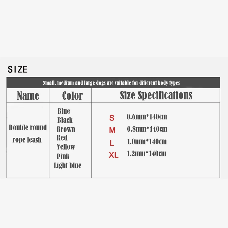 Высококачественный двухсторонний поводок для маленьких средних и больших собак