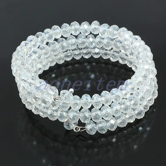 Белая кристальная Женская цепочка для браслета Подходит европейских шармов