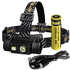 Налобный фонарь NITECORE HC65 CREE XM-L2 U2, перезаряжаемый водонепроницаемый, с аккумулятором 18650