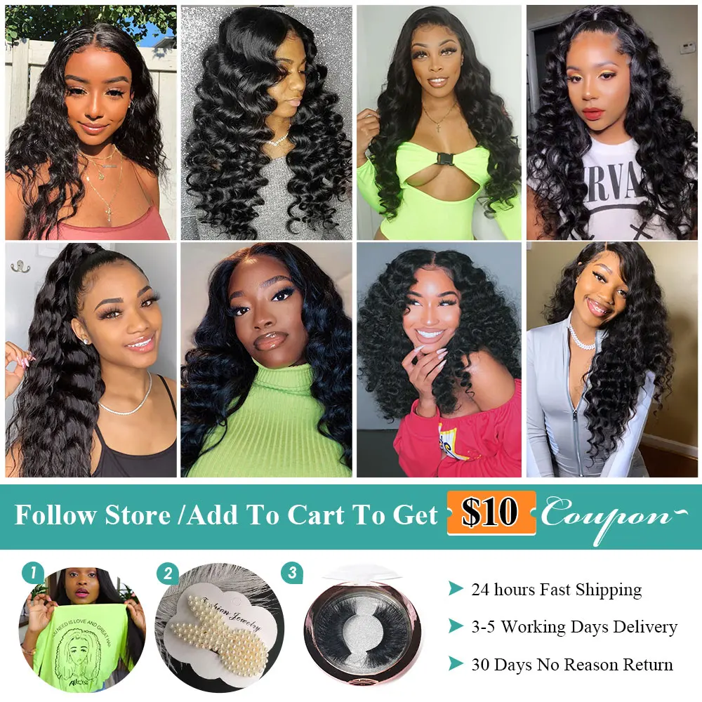 

Loose Deep Wave Lace Front Wig Allove Pre Plucked Lace Front Human Hair Wigs For Women 13X6X1 Lace Part Wig Peruvian Hair Wigs