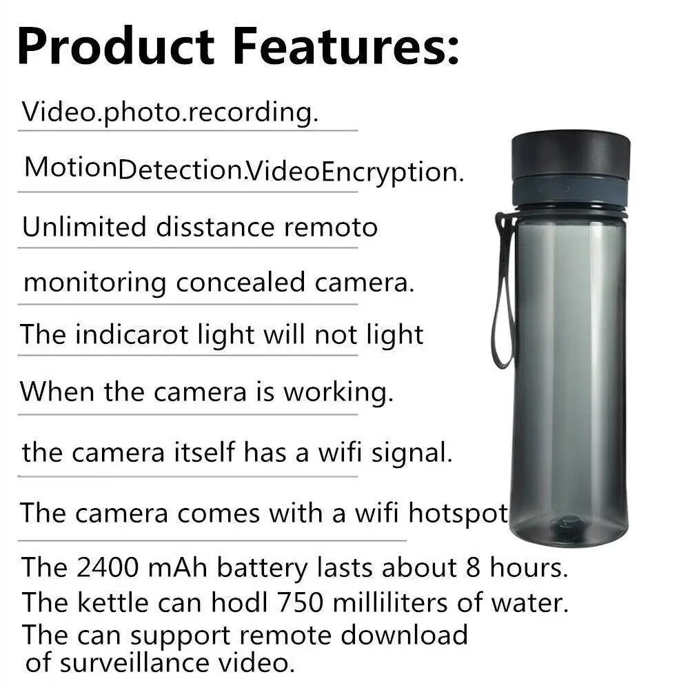 Портативная Мини wifi камера HD 1080P микро видеокамера Спортивная бутылка для воды камера безопасности веб-камера беспроводная видеокамера