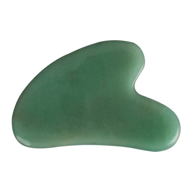 green aventurine Натуральный кристалл Gua sha энергетический камень несколько материалов скребок доска кровообращение гуаша массаж гуашь лицо скребок для кузова - Цвет: green aventurine