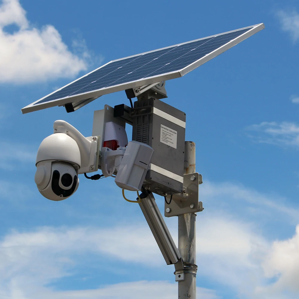 Профессиональная камера видеонаблюдения на солнечной батарее 4 МП Ip Ptz с Pir
