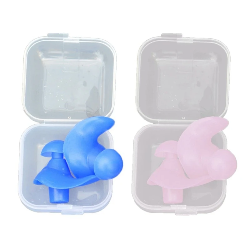 

1 Pair Waterproof Swimming Professional Silicone Swim Earplugs Soft Anti-Noise Ear Plug For Adult Children Swimmers Pink