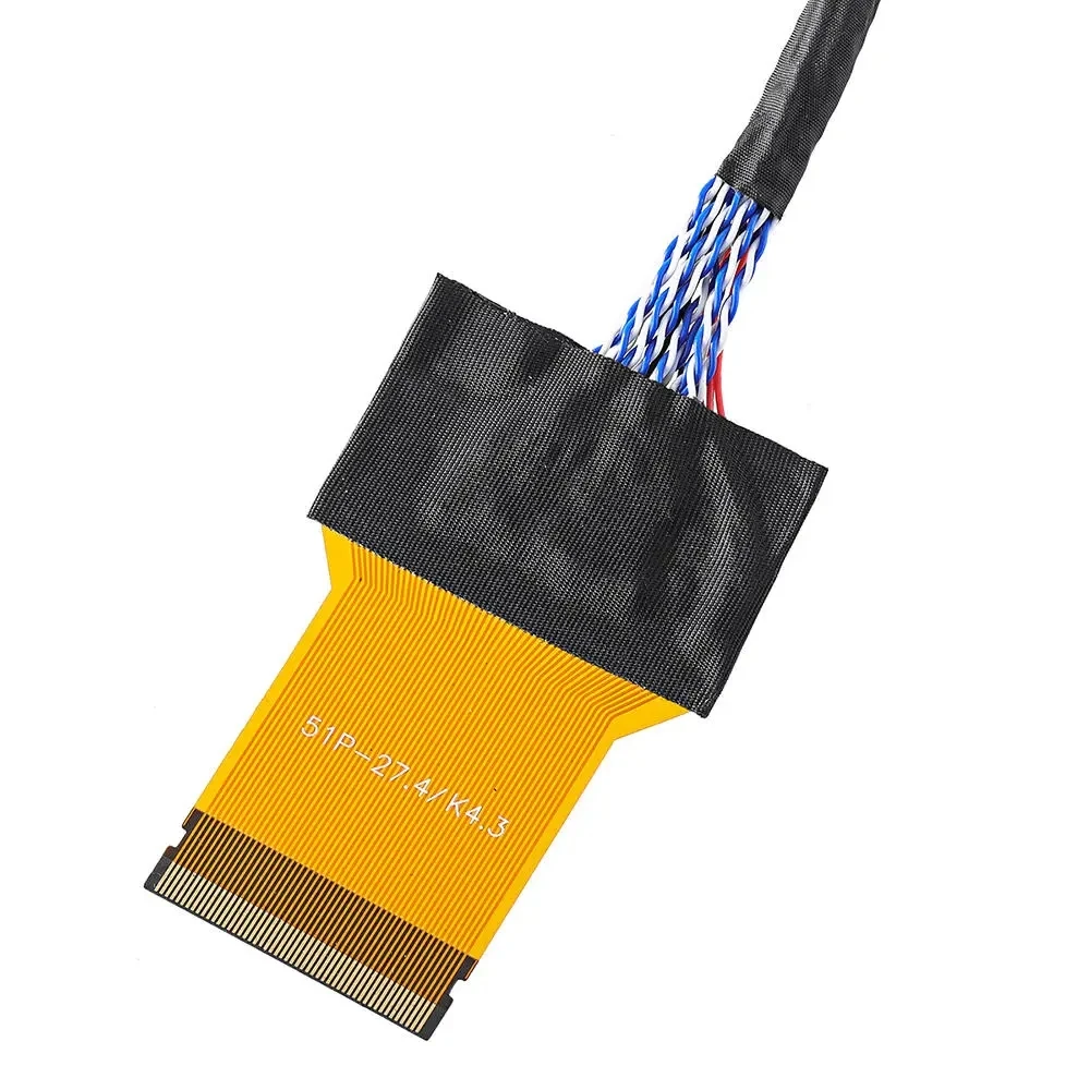 Кабель FFC FPC LVDS 2 8-битных 51-контактных разъема гибкий плоский с ЖК-панелью 550 мм