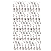 50pcs stainless steel curtain clips with hooks for hanging clamp hangers gutter hooks for party string light outdoor wire holder