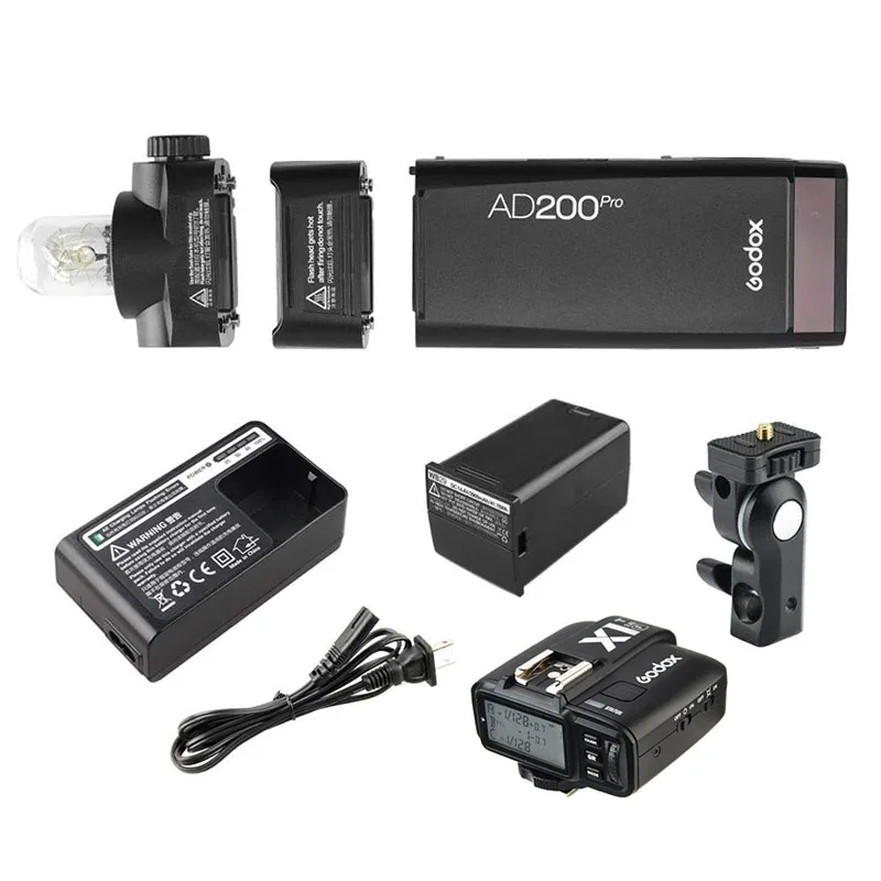 AD200 Pro X1T Godox AD200 Pro AD200Pro 200Ws 2,4G Вспышка стробоскоп 1/8000 HSS 500 полная мощность вспышки 0,01-2,1 s переработка батареи 2900 мАч - Цвет: AD200 Pro X1T