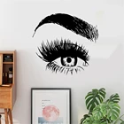 Виниловая наклейка на стену для салона красоты, ресницы и брови, глаза, для спальни, гостиной, макияж, салон, магазин, Декор, настенные наклейки, наклейки, роспись