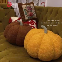 bubble kiss soft wool fabric pumpkin cushion ivory yellow orange pillow hugs round floor handcraft home sofa chair car decor new