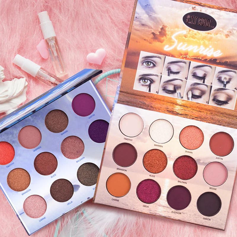 12 цветов Палитра теней для век звездное небо длительное мерцание Пигмент Тени