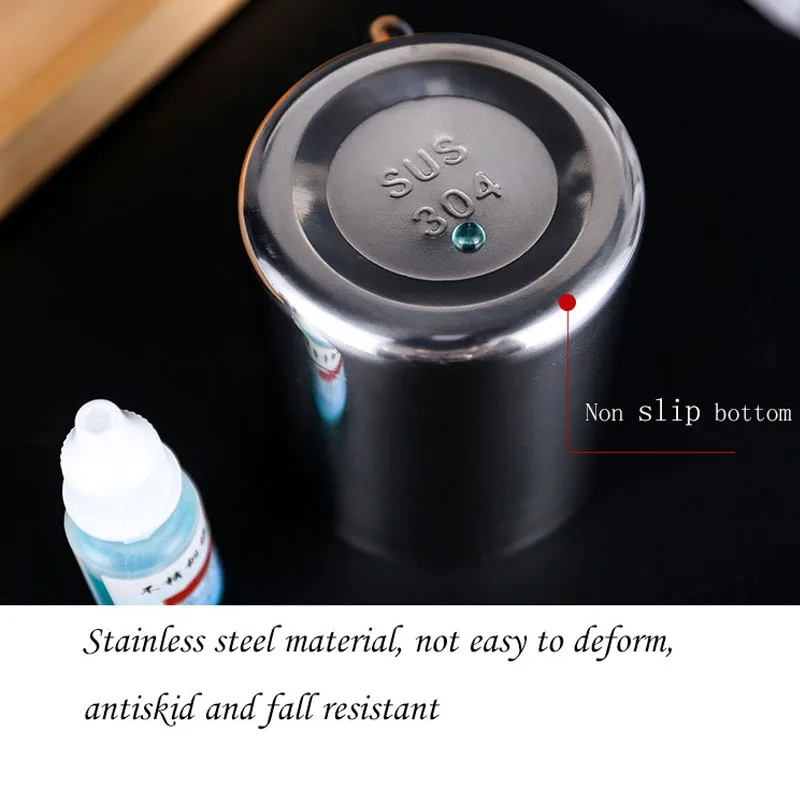 200 мл 304 нержавеющая сталь пиво чашка с кружкой для молока кофе вино вода чайная