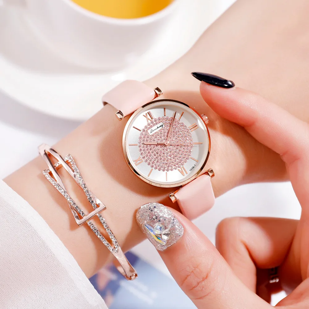 Полигональный циферблат дизайнерские женские часы роскошное модное платье