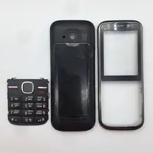 Для C5 C5-00, высокое качество, полный комплект, чехол для мобильного телефона, передняя рамка+ средняя рамка+ английская/Русская/арабская клавиатура