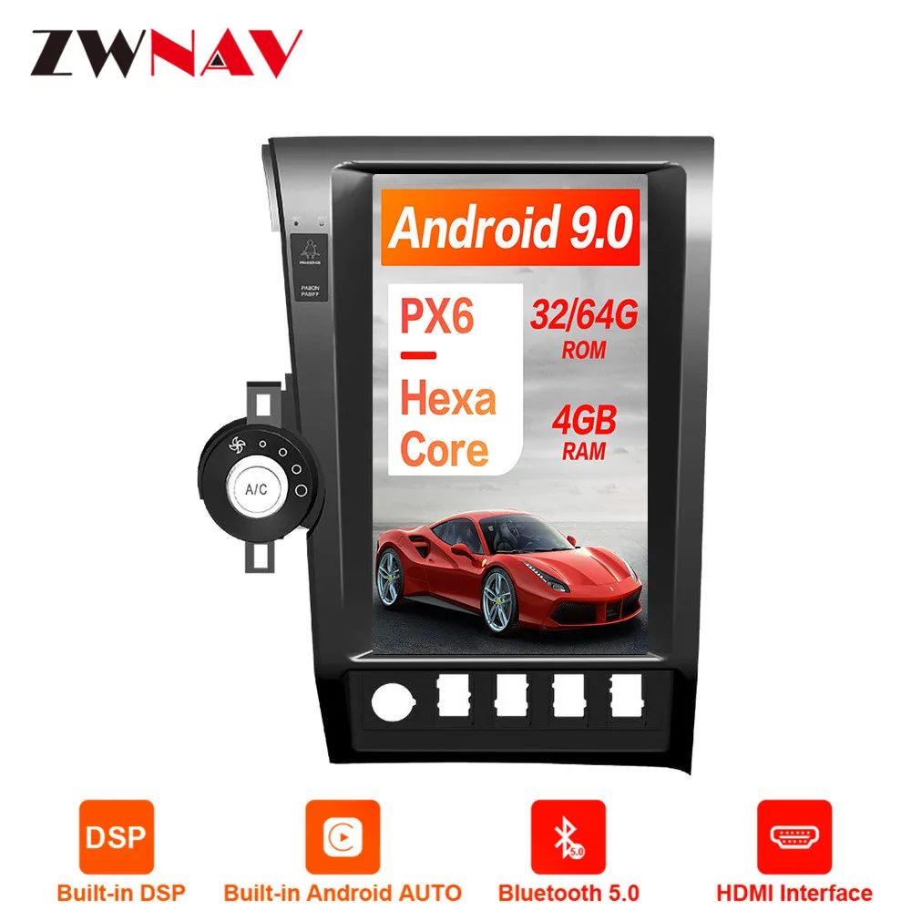 Android 9,0 PX6 Tesla стиль автомобиля gps навигация для Toyota Tundra 2007-2013 головное устройство стерео Мультимедиа плеер радио магнитофон