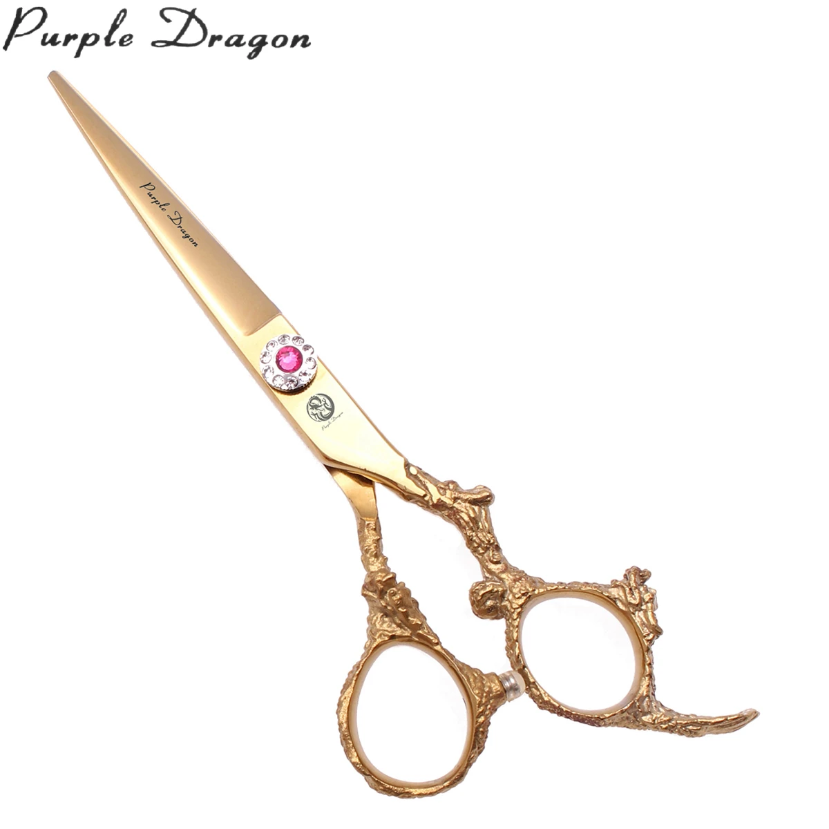 Ножницы для стрижки волос с фиолетовым драконом 5 дюйма японские 440C 9005 #