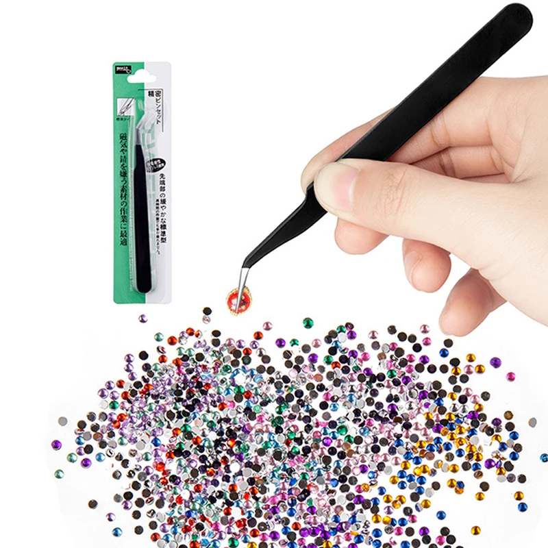 

Nail Art AB Diamond Clear Rhinestone Nail Art Acrylic Drill Double Head Silicone Point Drill Pen Tweezers Set