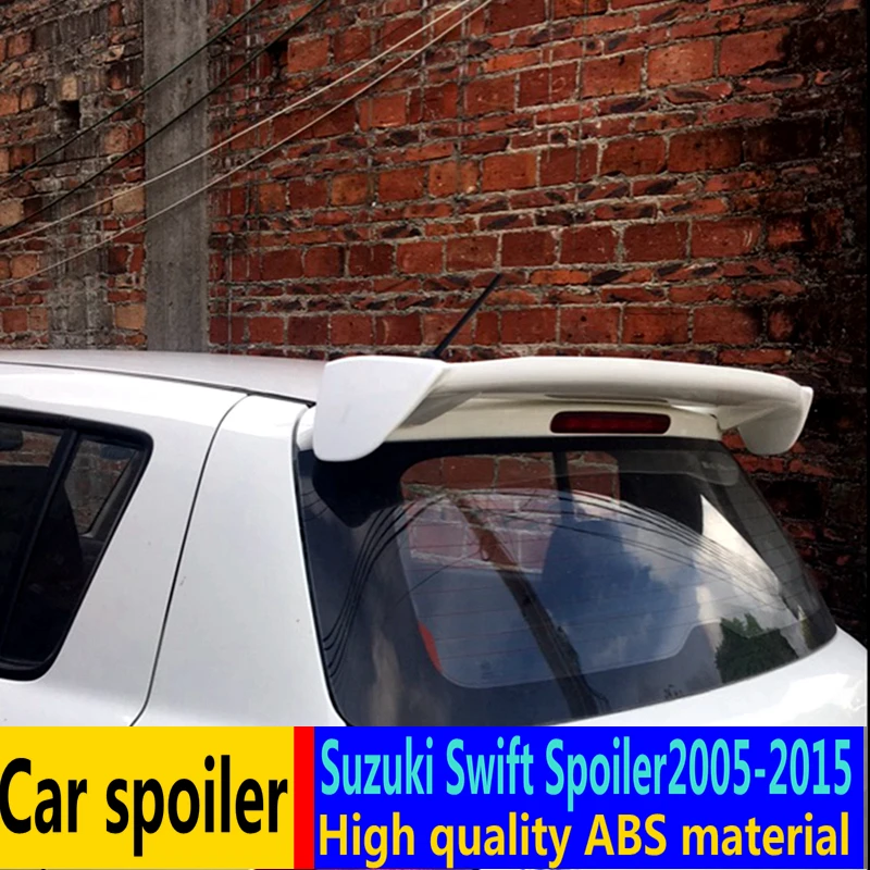 For Suzuki Swift Spoiler 2005-2015 High Quality ABS Material Automotive Tail Primer Color for Top Wing Rear | Автомобили и