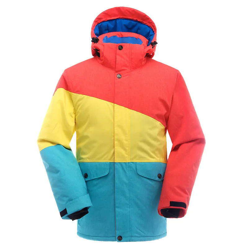 Популярный лыжный костюм Мужская лыжная куртка водонепроницаемый теплый
