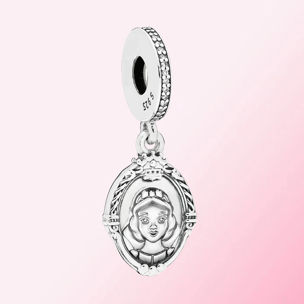 

2021 Fashion New 100% 925 Sterling Silver Snow White Princess Pendant Fit Women's Necklace Party Gift Jewellery