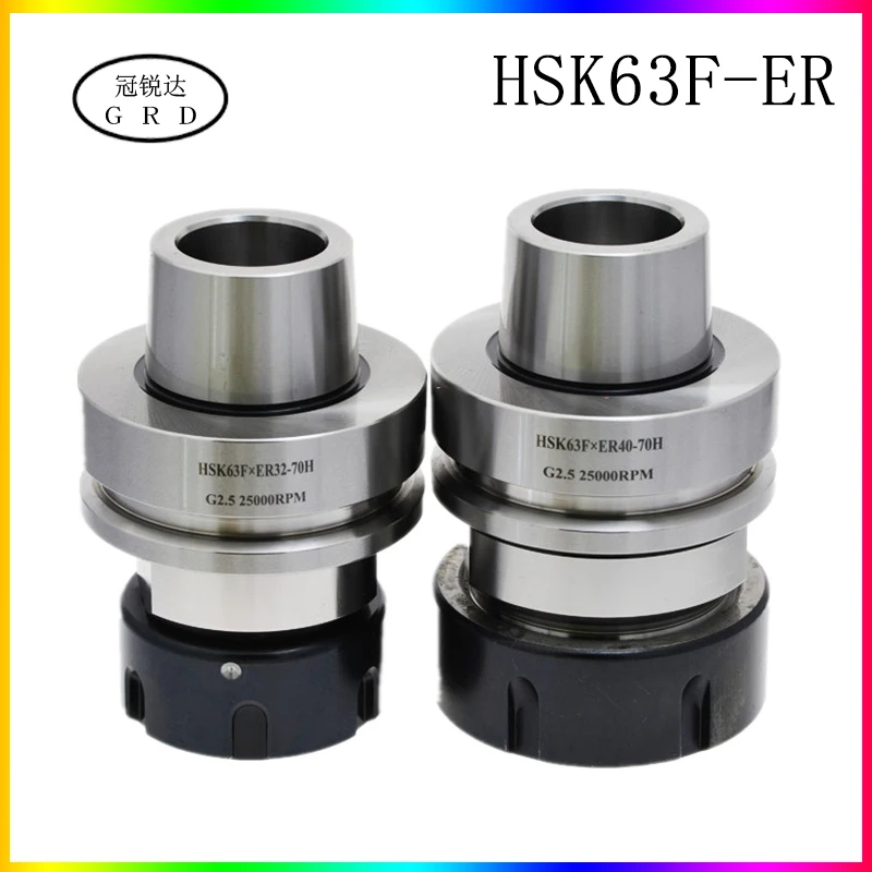1 шт. Высокоточный хвостовик патрона HSK63F ER ER16 ER25 ER32 ER40 60L 70L 80L для шлифовки фрезы в