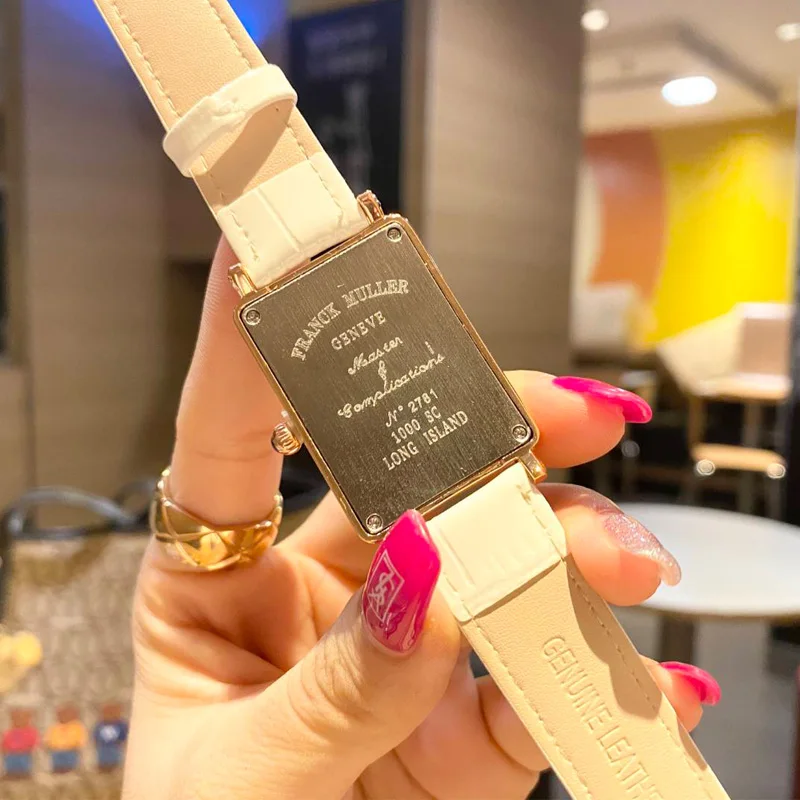 

Rose Gold Lady Watch Rectangle Diamond Wristwatch Top Brand Luxury Elegant Creative Dress Women Watches Business Female Clock Q