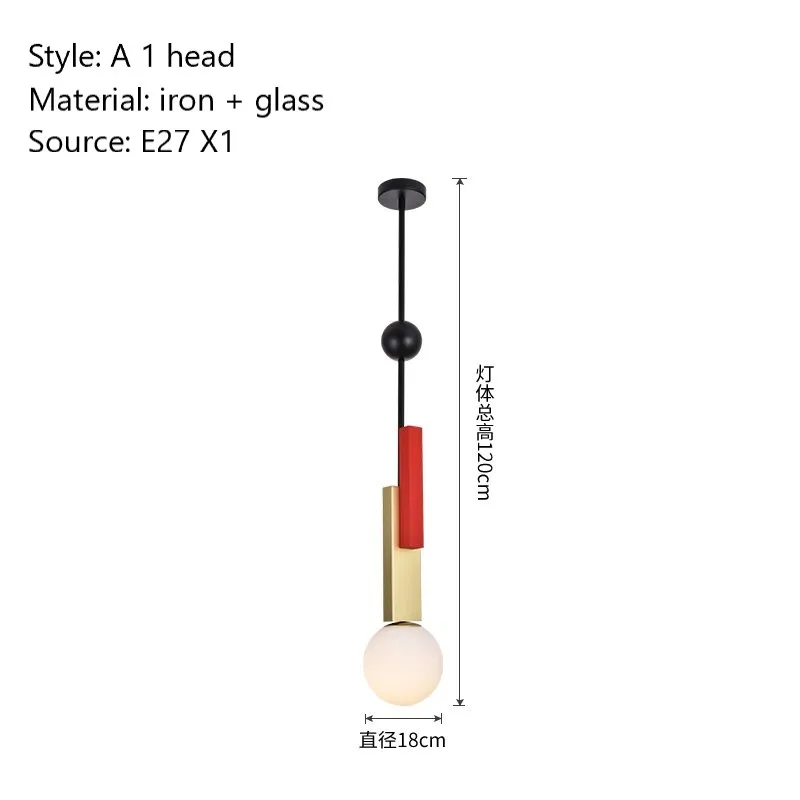 

Подвесной стеклянный светильник LZPZ RUI