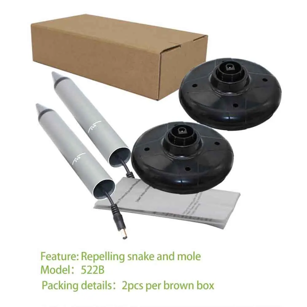 

2pcs Solar Ultrasonic Pest Repeller Sonic Mole Vole Snake Rodent Repellent Outdoor Garden Vibration Deworming Rat Repeller