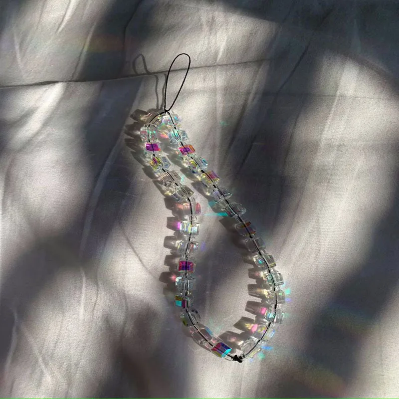 Прозрачные хрустальные бусины стандартная цепочка со шнурком для женщин и