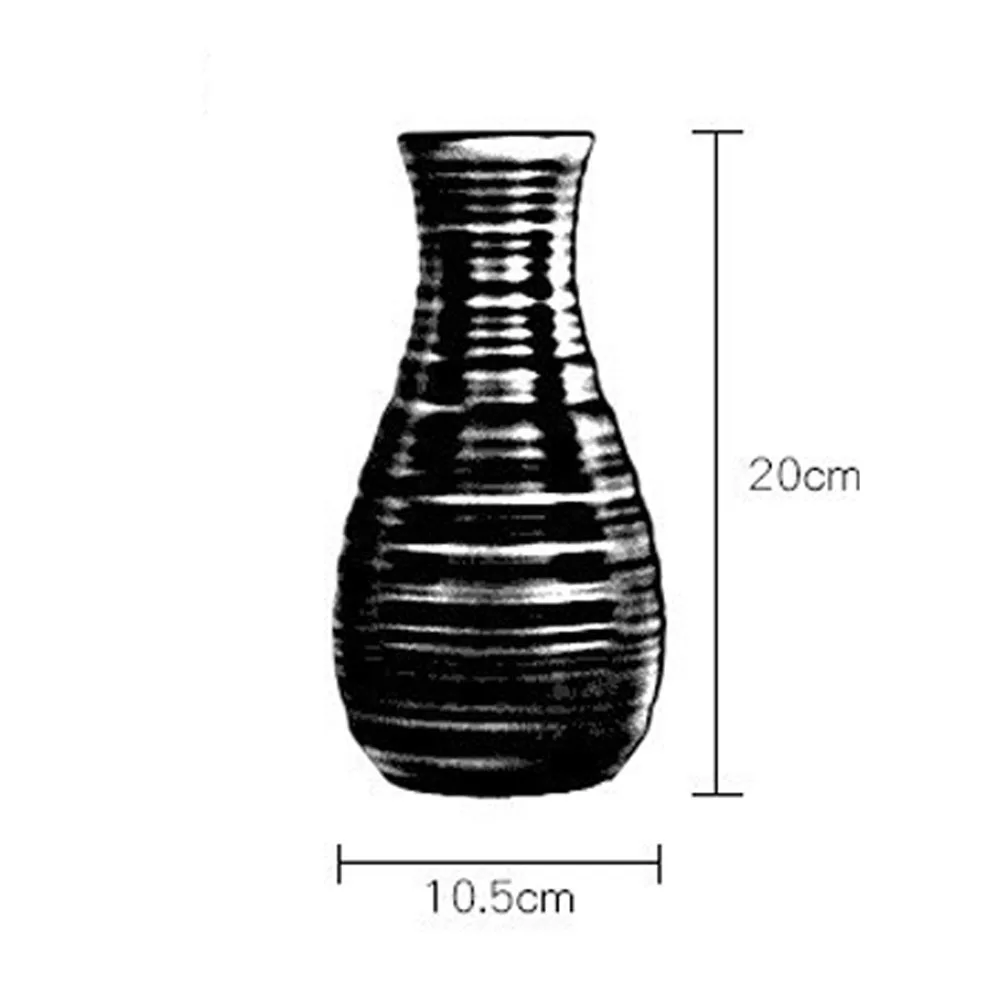 

2pcs 20cm*10.5cm size Hip shape plastic material vase Imitation Ceramic Flower vase&plastic flower vase for home decoration