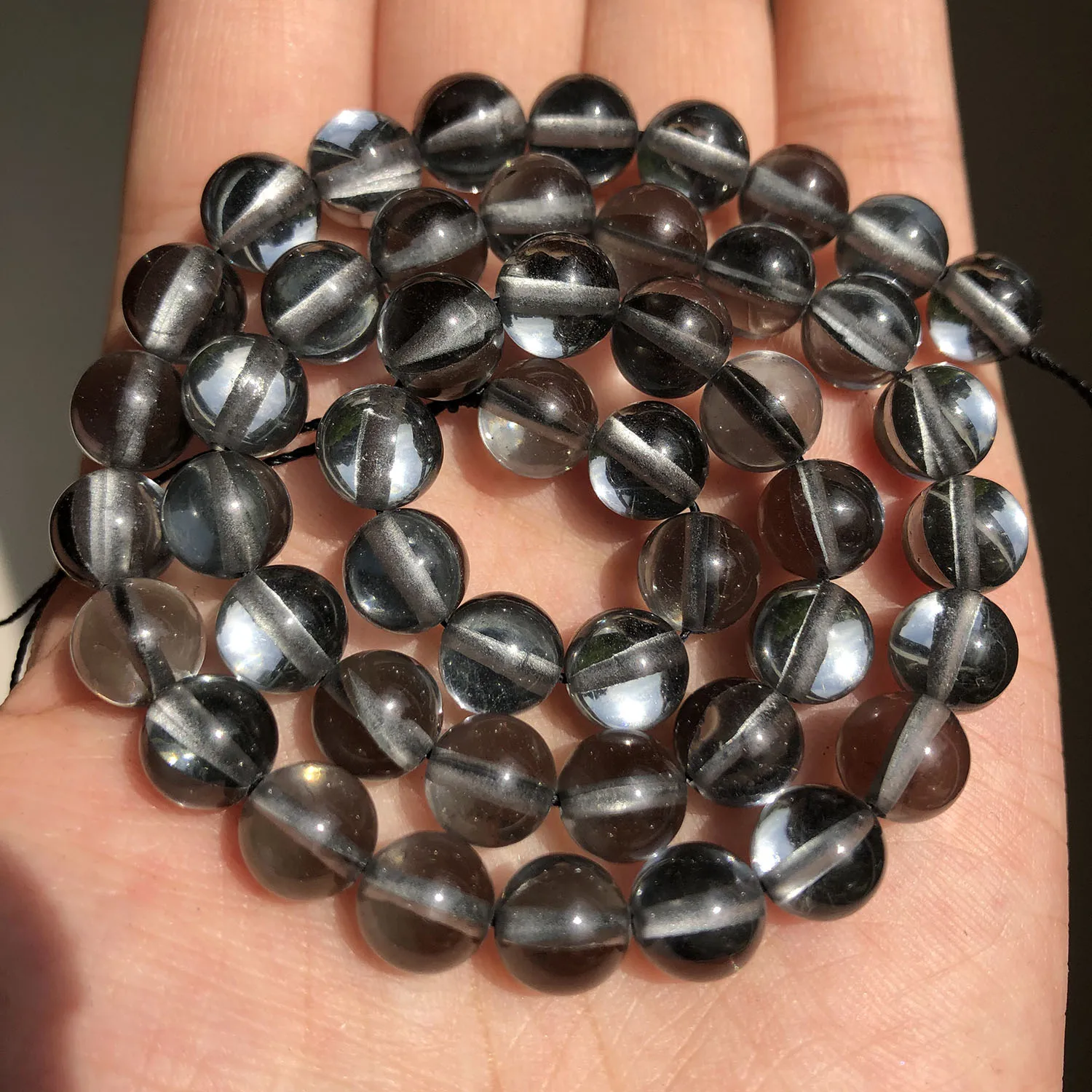 Натуральный Камень Черная Серия драгоценные камни бисер обсидиан камень из