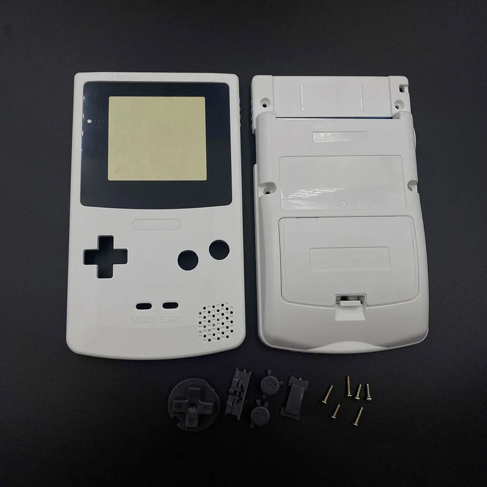 Полный корпус чехол для nintendo Game boy цвет GBC запасная часть корпуса - Цвет: White
