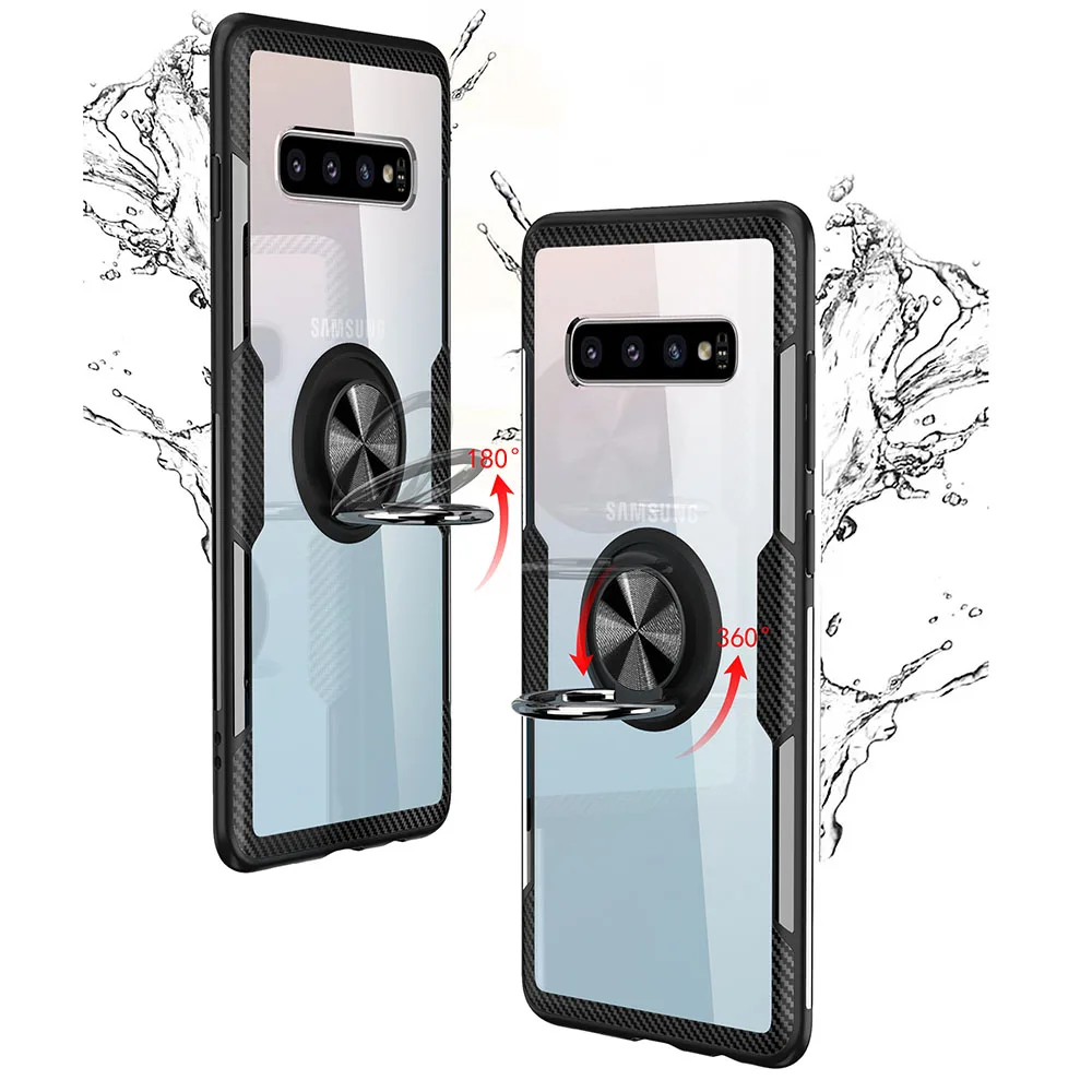 Clear Magnetic Car Holder Phone Case For SamSung Galaxy Note10 9 Plus S10 Lite S9 Cover |
