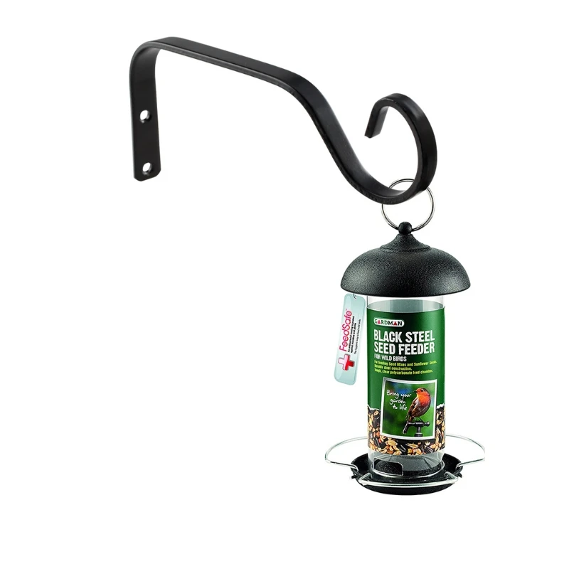 Настенные крючки для подвешивания растений (черные) используются корзин птиц