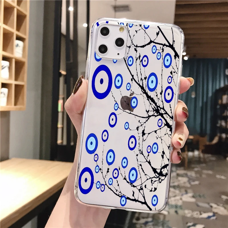 Прозрачный чехол для телефона iphone XR с изображением сглаза IPhone 11Pro 12pro MAX XS X 7 8 6 Plus