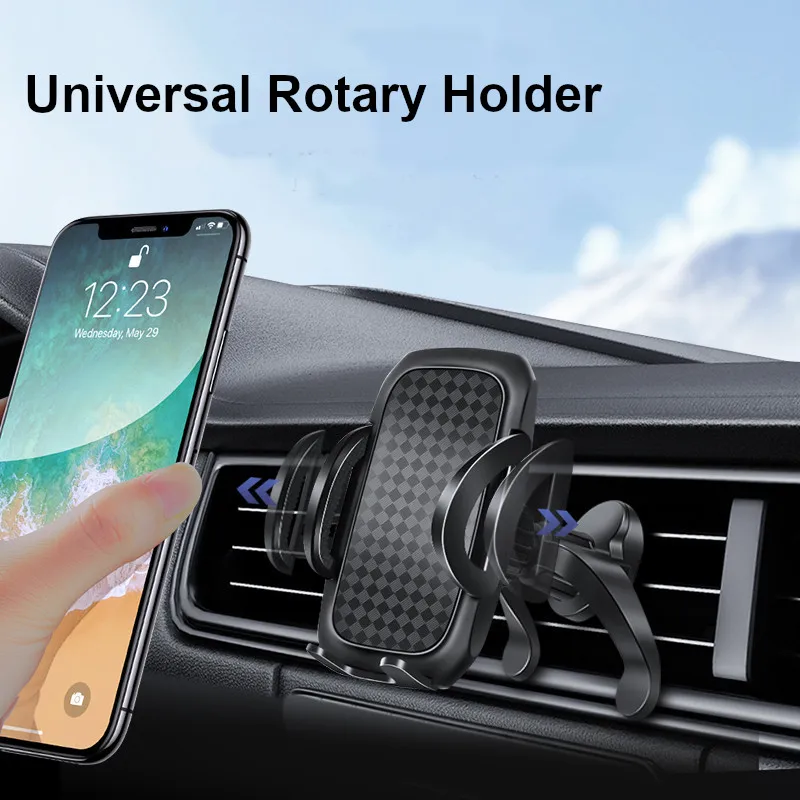 360 Air Vent Clip Car Phone Holder Mount For iPhone 14 Pro Max 13 12 mini 11 XR X XS SE 2022 6 6s 7 8 Plus 12pro 11pro GPS Stand