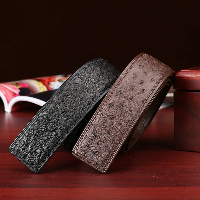 2023 new fashion 3.8cm belt high quality men women genuine strap Ostrich Skin leather belt luxury  free shipping