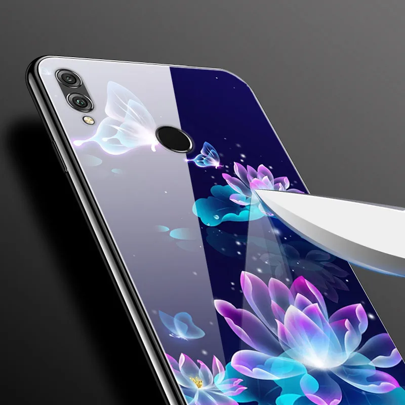 Чехол для huawei Honor 8X, чехол Honor8x Max, задняя крышка из закаленного стекла, чехол для huawei Honor 8X, чехол 8 X TPU, бампер Honor 8X Max