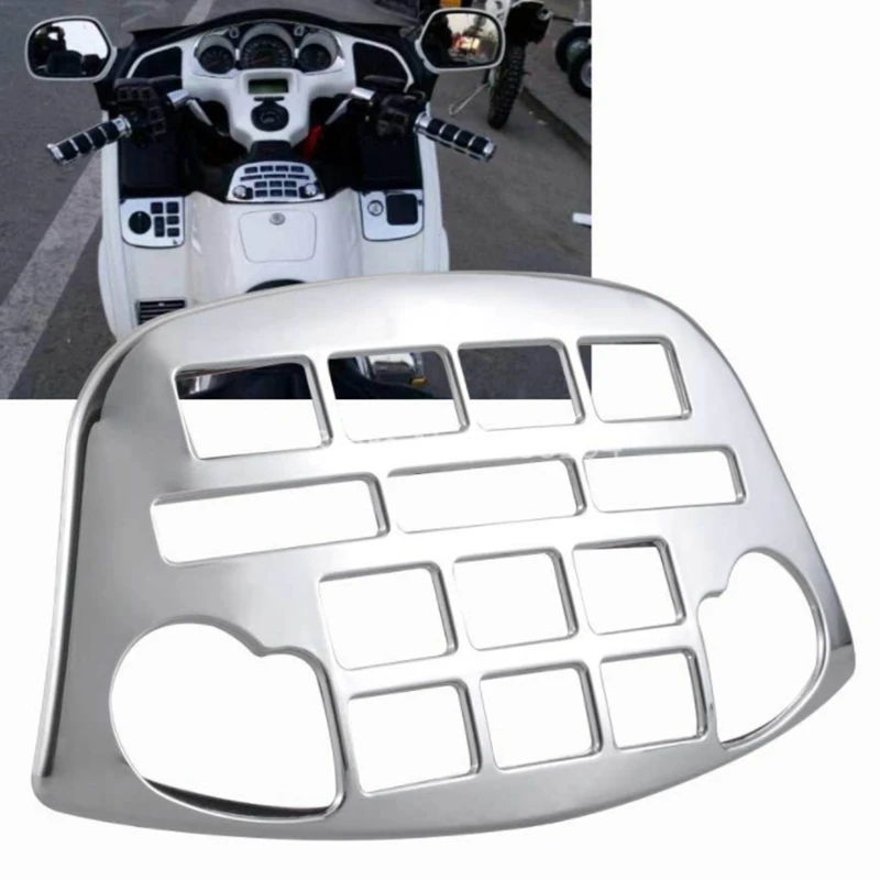 Motorcycle CD Radio Accent Panel Fairing Control Trim Frame Cover for Honda GL1800 2001-2011 image 6