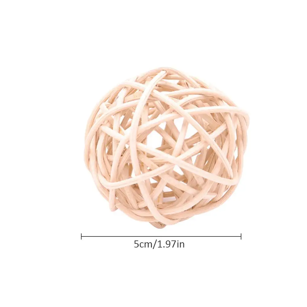 Ротанговая ветка мяч для кролика Syrian хомяк маленькие животные зубов игрушка